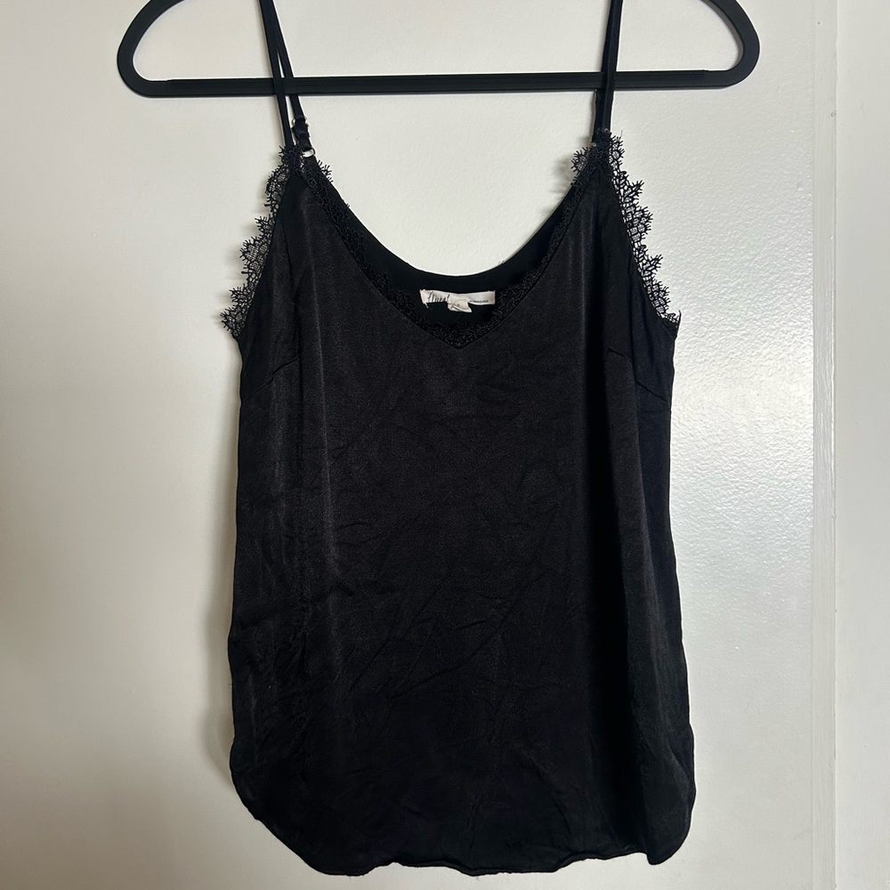 Floreat Black Lace Accent Camisole